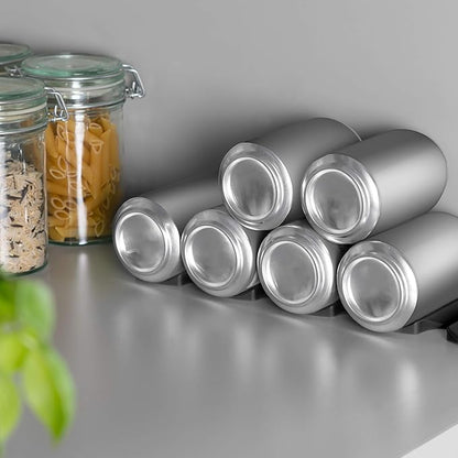 kwmobile Silicone Bottle Stacking Mat (Set of 2) - Refrigerator Organizer Holder Rack to Stack Bottles, Cans, Beer, Soda