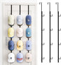 SWTYMIKI Over Door Hat Rack - 3 Packs Metal Hanging Hat Organizer with 12 Hooks Design, Baseball Cap Hanger Organizer Storage Holds up to 60 Caps for Door, Bedroom, Closet