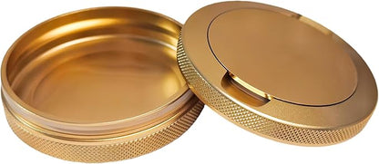 3.5 Upgraded Pouches Can Holder Pouch Container Metal Pouch Tin Portable Exquisite Zipper Case (GOLDEN)