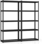 Goplus 5-Tier Metal Shelving Unit, 2 Pack Heavy Duty Wire Storage Rack with Anti-Slip Foot Pads, Height Adjustable Shelves for Warehouse, Kitchen, Living Room, Garage, 15.5" D×35.5" W×72" H