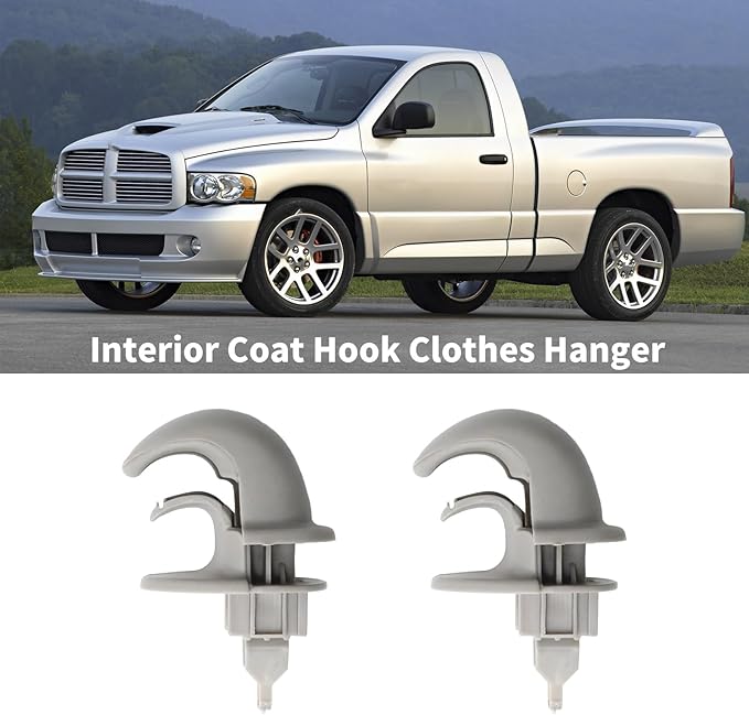 5HT25TL2AD 2 Pack Interior Coat Hook Clothes Hanger, Replacement for Dodge Ram 1500 2002-2005, Replacement for Dodge Ram 2500 3500 2003-2005, Replace 5HT25TL2AD 5HT25TL2AB