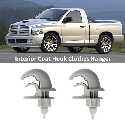 5HT25TL2AD 2 Pack Interior Coat Hook Clothes Hanger, Replacement for Dodge Ram 1500 2002-2005, Replacement for Dodge Ram 2500 3500 2003-2005, Replace 5HT25TL2AD 5HT25TL2AB