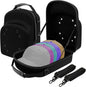 2 Pcs Hard Travel Hat Cases, Hat Box Organizer Holder with Handle & Shoulder Strap, Portable Baseball Cap Organizer for Home Traveling Use, Protect up to 15 Hats