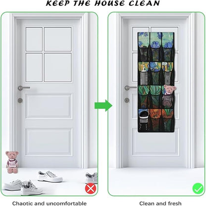 Generic Irises Over the Door Pantry Organizer Reusable Over The Door Storage Organizer for Clothes Easy to Hang Behind The Door Making The Area Tidy and Orderly