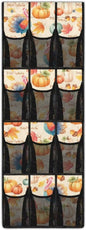 Turkey Pumpkin Shoe Organizer for Door Hanging Easy to Install Door Hanging Shoe Organizer for Thanksgiving, 4 Metal Hook Wall Hanging Storage