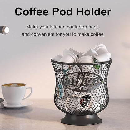 ITHSKUILL Coffee Pod Holder, Small K Cup Organizer, K Cup Storage for Keuring Espresso Capsule Coffee Creamer, Easy to Refill and Organize for Cafe Bar, Coffee Bar Decor