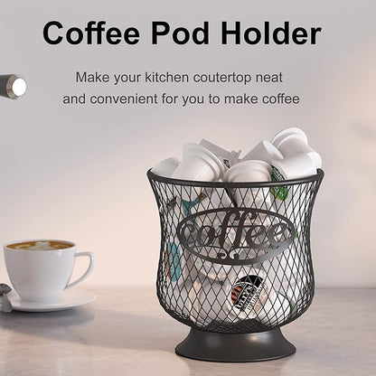 ITHSKUILL Coffee Pod Holder, Large Capacity K Cup Holder, Nespresso Pods Holder K Cup Organizer for Kitchen Countertop, Coffee Bar Accessories, Pod Holder for Keuring Espresso Capsule Coffee Creamer