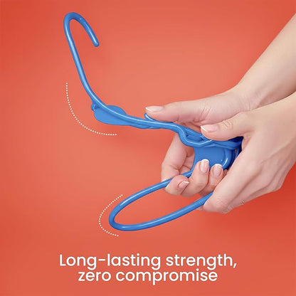 Utopia Home - Plastic Hangers 50 Pack - Space Saving Clothes Hanger - Durable and Strong Closet Organizers and Storage Makes It Ideal Stocking Stuffers or Apartment or Dorm Room Essentials (Blue)