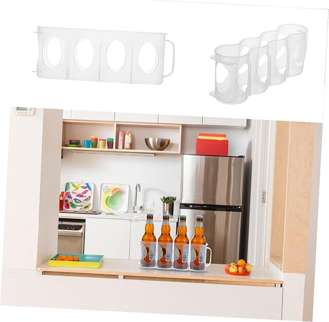 CHILDWEET 2pcs Fridge Can Dispenser Beer Refrigerated Holder Storage Box for Drinks Can Storage for Refrigerator Seasoning Jar Crisper