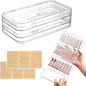 Tri-Fold Press on Nail Storage Box,Portable Press on Nails Organizer Case with 60 Pcs Adhesive Double Sided Tape,Acrylic Nail Storage Box for All Size Fake Nails Home Travel Use