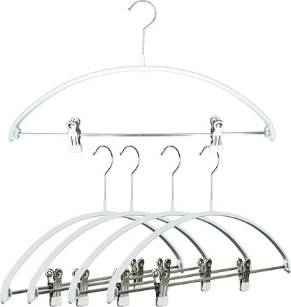 Mawa Narrow Petite Clothing Hangers, Steel Hanger with Non-Slip Coating, for Shirts, Dresses, Suits, Pants, Skirts, Camisoles, Jackets, 360-degree Rotatable Hook