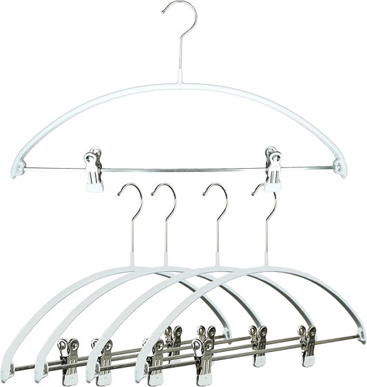 Mawa Narrow Petite Clothing Hangers, Steel Hanger with Non-Slip Coating, for Shirts, Dresses, Suits, Pants, Skirts, Camisoles, Jackets, 360-degree Rotatable Hook