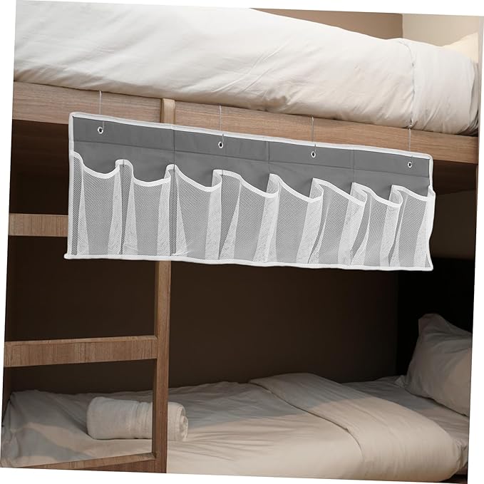 Amosfun 8-Pocket Bedside Shoe Organizer Wall-Mounted Mesh Storage Bag for and Home for Travel and Space-Saving Shoe Storage