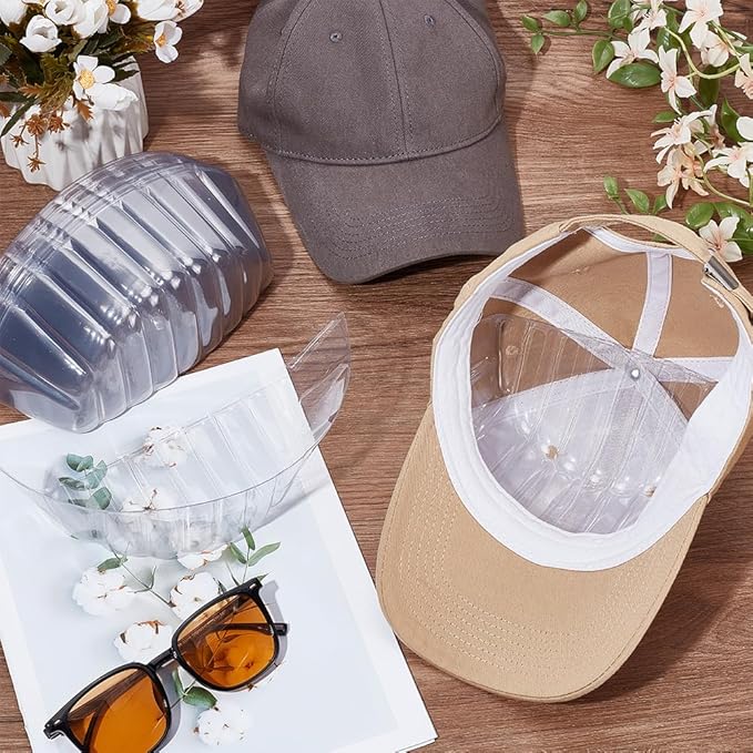 FINGERINSPIRE 24 Pcs Hat Support Pad Holder Plastic Half Hat Stay Baseball Cap Hat Shaper