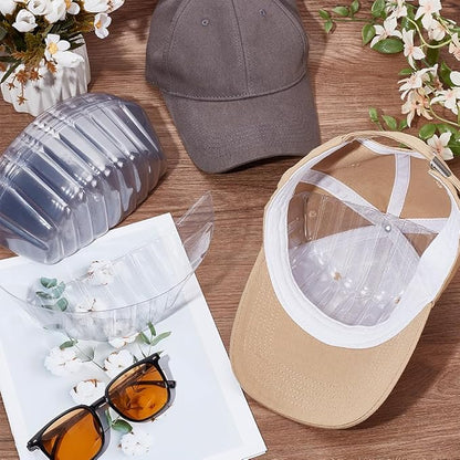 FINGERINSPIRE 24 Pcs Hat Support Pad Holder Plastic Half Hat Stay Baseball Cap Hat Shaper