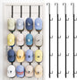 SWTYMIKI Over Door Hat Rack - 4 Packs Metal Hanging Hat Organizer with 16 Hooks Design, Baseball Cap Hanger Organizer Storage Holds up to 80 Caps for Door, Bedroom, Closet
