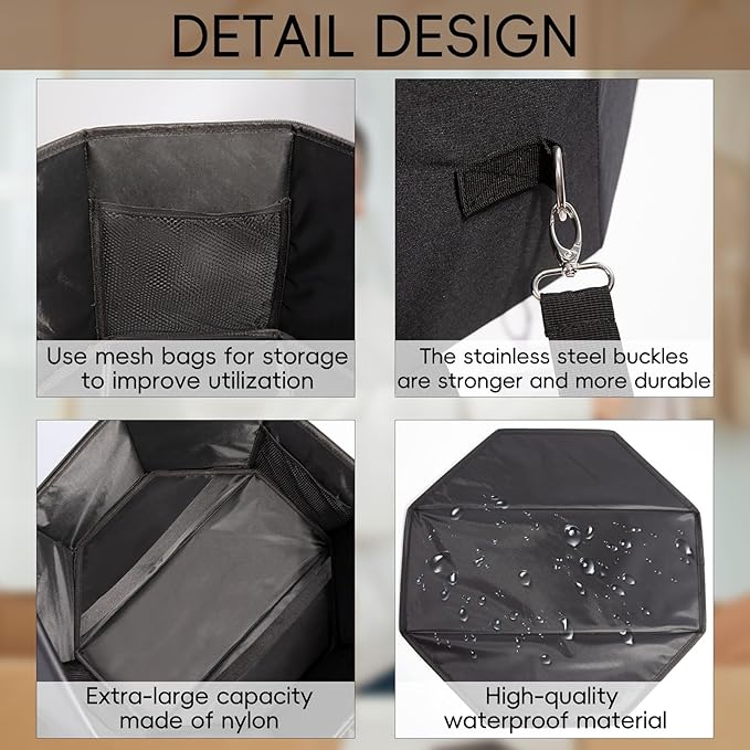 Extra Large Hard Shell Hat Travel Case for Women & Men - Portable Cowboy Hat Box Organizer with Handle Fits up to 9 Hats (17x11 Inch)