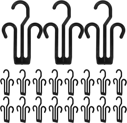 Yardwe 20pcs Plastic Shoe Hooks Hanging Slipper Rack Shoe Drying Hook for Home and Retail Display Black Thickened Organizer
