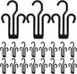 VOSAREA 20pcs Black Plastic Shoe Hanging Hooks Slipper Display Drying Rack Organizer for Home Closet Storage and Shoe Drying