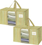 BALEINE 2-Pack Oversized Moving Bags with Reinforced Handles, Heavy-Duty Storage Tote Moving Supplies for Packaging, Camping (Color Stripe, 2-Pack)