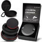 Premium Zyn Metal Can - Waterproof, Moisture & Odor Proof - Metal Zyn Container - Dip Can, Zyn Tin, Zyn Holder with Knurled Edges, Aluminum Zyn Can & Organizer - The Stealth (Black, Knurled Edge)