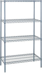 Quantum Storage Systems WR63-1842GY Wire Shelving 4 Shelf Wire Starter Units, 18" x 42" x 63", Gray Epoxy