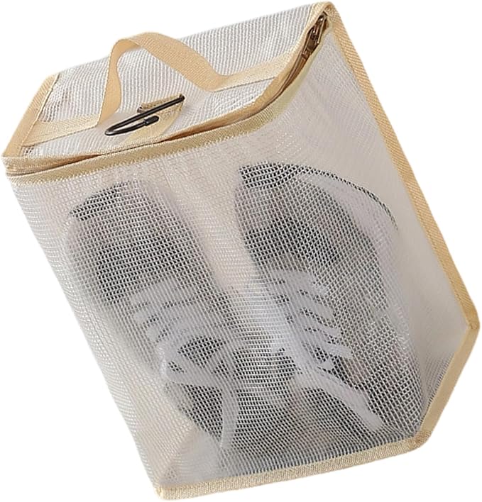 PVC Shoe Organizers for Travel with Meshes Design to Odors Ideal for Suitcases Backpacks and Home Closet Storage Hanging Shoe Organizers