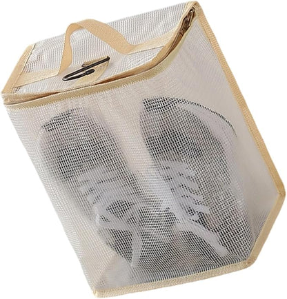 PVC Shoe Organizers for Travel with Meshes Design to Odors Ideal for Suitcases Backpacks and Home Closet Storage Hanging Shoe Organizers