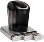 Mind Reader Single Serve Coffee Pod Organizer with 3 Drawers, 36 Pod Capacity, Countertop, 13.5"L x 12.25"W x 2.5"H, Silver