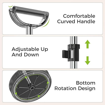 2-Tier Lazy Susan 360° Rotating Turntable Organizer Rack with Handles Height Adjustable, Spice Rack Holder Organizer for Cabinet, Pantry Organizers Bathroom Countertop Storage (Dark Gray)