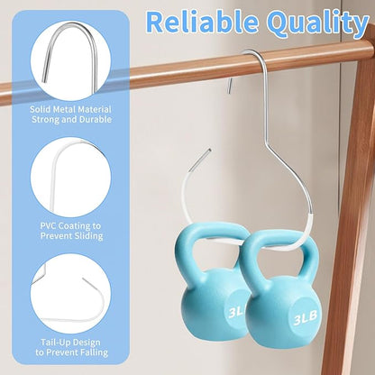6 Packs Hat Hangers for Closet, Premium Hat Organizer for Baseball Caps, Cap Rack for Organizers and Storage, Space Saving Hangers Holder 50 Hats and Usable for Belt, Scarf, Tie, Bra, Purse