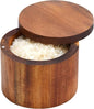 Acacia Salt Cellar, Wood Salt Box With Swivel Cover, Spice Keeper, 7oz Wood Jar For Kitchen, Perfect For Keeping Table Salt, Gourmet Salts, Herbs or Favorite Seasonings