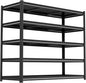 Heavy Duty Garage Shelving Unit, 5-Tier Adjustable Metal Storage Shelves, High-Capacity Storage Rack, 3000LBS Utility Shelf for Garage & Basement, Tool Organization, Warehouse, 78" H, Black