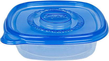 Glad GladWare Entree Food Storage Containers with Lids, Medium Square BPA Free Plastic for Meal Prep and Lunches, Lock Tight Seal, Microwave and Dishwasher Safe, 25 Oz, 5 Count - 2 Pack