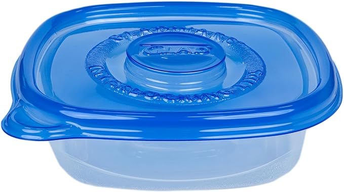 Glad GladWare Entree Food Storage Containers with Lids, Medium Square BPA Free Plastic for Meal Prep and Lunches, Lock Tight Seal, Microwave and Dishwasher Safe, 25 Oz, 5 Count
