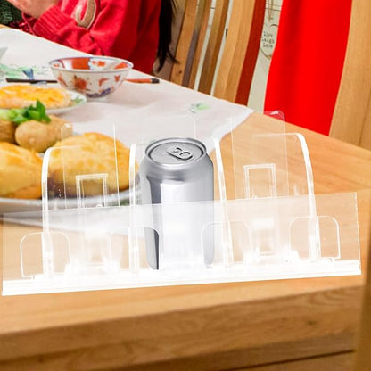 DOITOOL 3pcs Sliding Tray Automatic Vending Machine Pusher Self Pushing Drink Organizer for Fridge Soda Dispenser for Refrigerator Can Organizer for Pantry Fast Glide Beverage Holder