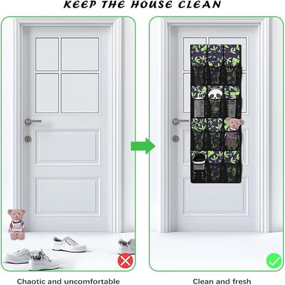 Generic Cute Panda Over The Door Clothes Storage Organizer Dirt-Resistant Closet Door Organizers and Storage Hangin The Simple But Stylish Design Style Adds A touch of Color to Entrances Office