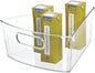 iDesign Plastic Lazy Susan Cabinet Storage Bin, 1/8 Wedge Container for Kitchen, Pantry, Counter, BPA-Free, 10.25" x 9.5" x 4", Clear