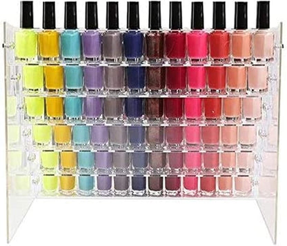 5 Tiers Clear Acrylic Organizer Holder Display Stands Nail Polish Organizer Makeup Table Retail Store Display Case Cosmetics Shop Store Candy Storage Eyeglass Stand Goods Shelf Case