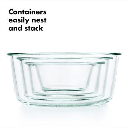OXO Good Grips 1 Cup Smart Seal Glass Round Food Storage Container (Pack of 2)