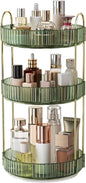 360° Rotating Makeup Organizer, Large Capacity Skincare Organizer, 3 Tier Cosmetic Skin Care Perfume Dresser Organizer, Fits Cosmetics, Perfume, Skin Care, Lipstick