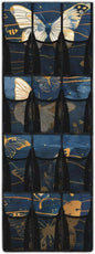 Butterfly Night Over The Door Shoe Organizers with 12 Pockets,Quick Dry Mesh Organizer Hanging for Pantry Bathroom Closet,Mesh Pocket Over the Door Shoe Organizer for RV,Pantry