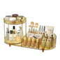Rotating Makeup Organizer for Vanity, 2 Perfume Trays with 5 Compartments Cosmetic & Skincare Storage, Space Saving Beauty Organizers, Multi-Purpose Countertop Organizers for Bathroom, Desktop, Pantry