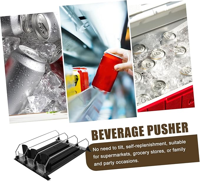 3pcs Beverage Propeller Pusher for Fridge Drink Organizer Can Dispenser