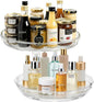 2 Pack Lazy Susan Turntable Organizer for Cabinet, 9.25'' Rotating Spice Rack Organization for Kitchen, Pantry, Bathroom, Vanity, Countertop, Medicine Storage, Seasoning Spice Organizer