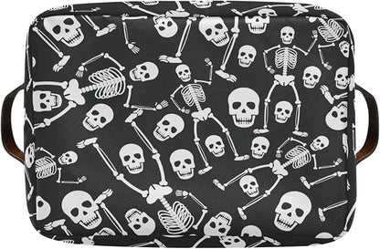 Skull Rectangular Storage Basket Organizer Bin Shelf Baskets For Clothes Gifts For Home Office Dorm