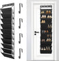10 Tier Over the Door Shoe Organizer Storage, Deep Pockets Large Hanging Shoe Organizers, Clear Hanging Shoe Rack for Closet Door, Fit 20 Pairs Shoe Holder for Boots, Sneakers, Toys, Daily Necessities
