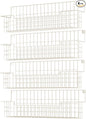 Spice Rack Wall Mount 4 Pack, Metal Wall Mounted Spice Rack Organizer for Cabinet Door & Pantry, Space-Saving Kitchen Spice Rack Shelf, White