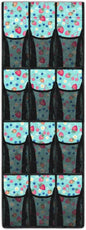 Over the Door Shoe Organizer 12 Large Pockets Strawberry Blueberry Hanging Shoe Organizer for Closet Sturdy Oxford Fabric Shoe Hanger