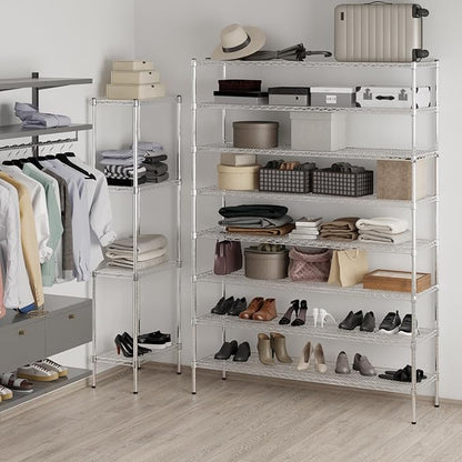 18" Deep x 60" Wide x 86" Height Wire Shelving Kit | 8-Tier | NSF Commercial Storage Rack Unit